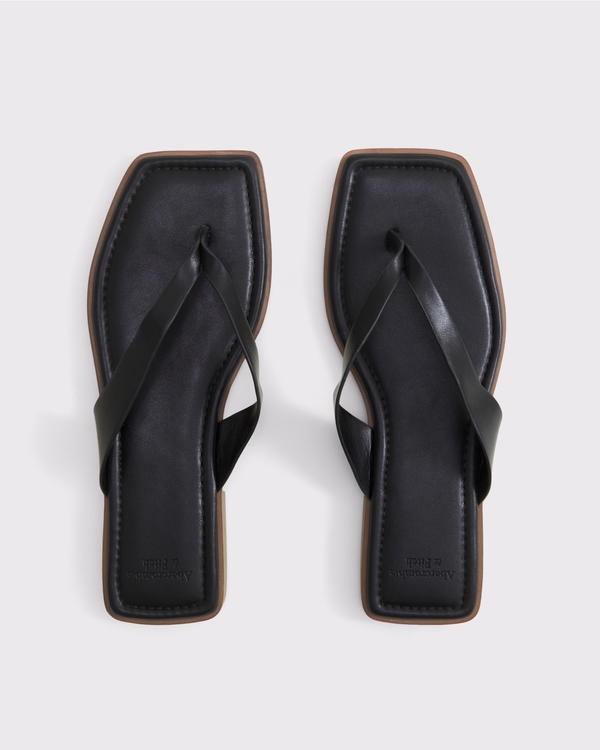 Thong Sandals, Black view 1