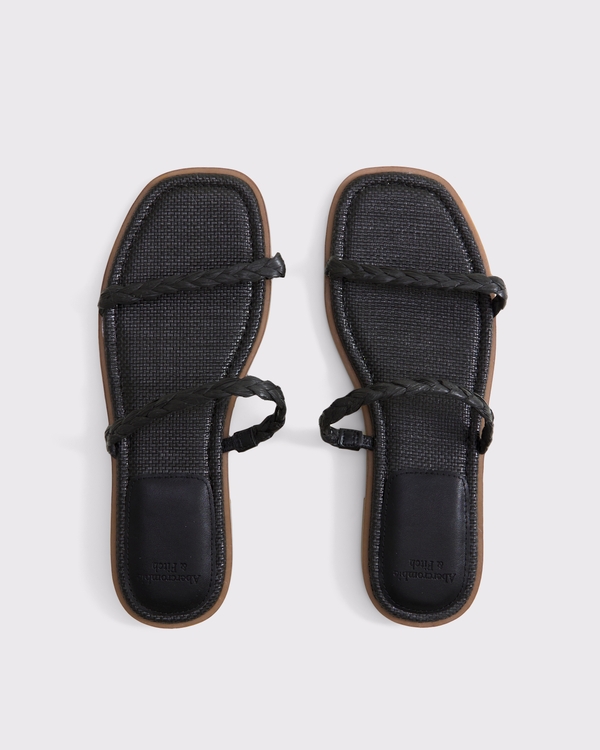 Double-Strap Sandals, Black view 1