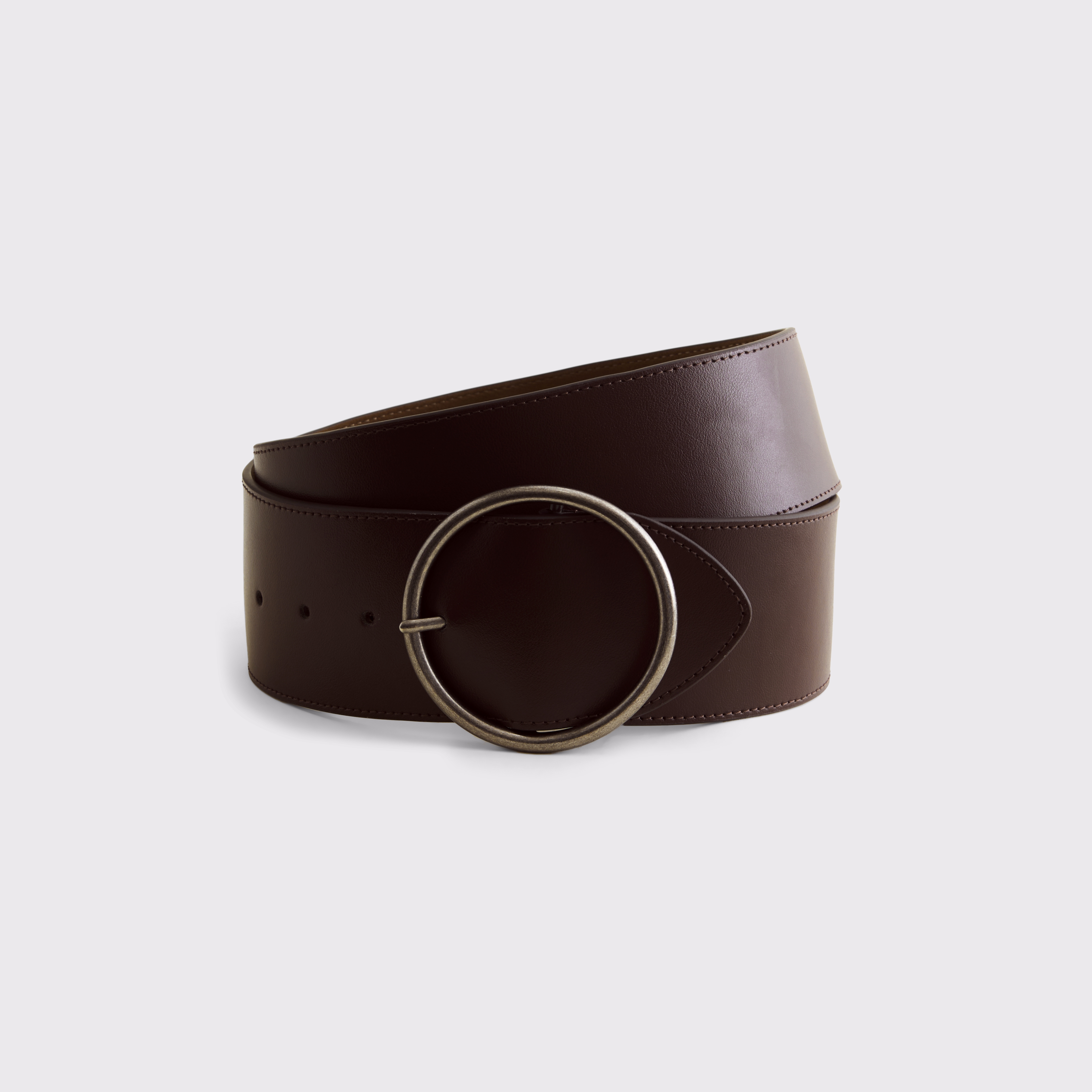 Abercrombie & Fitch Wide Leather Belt In Brown