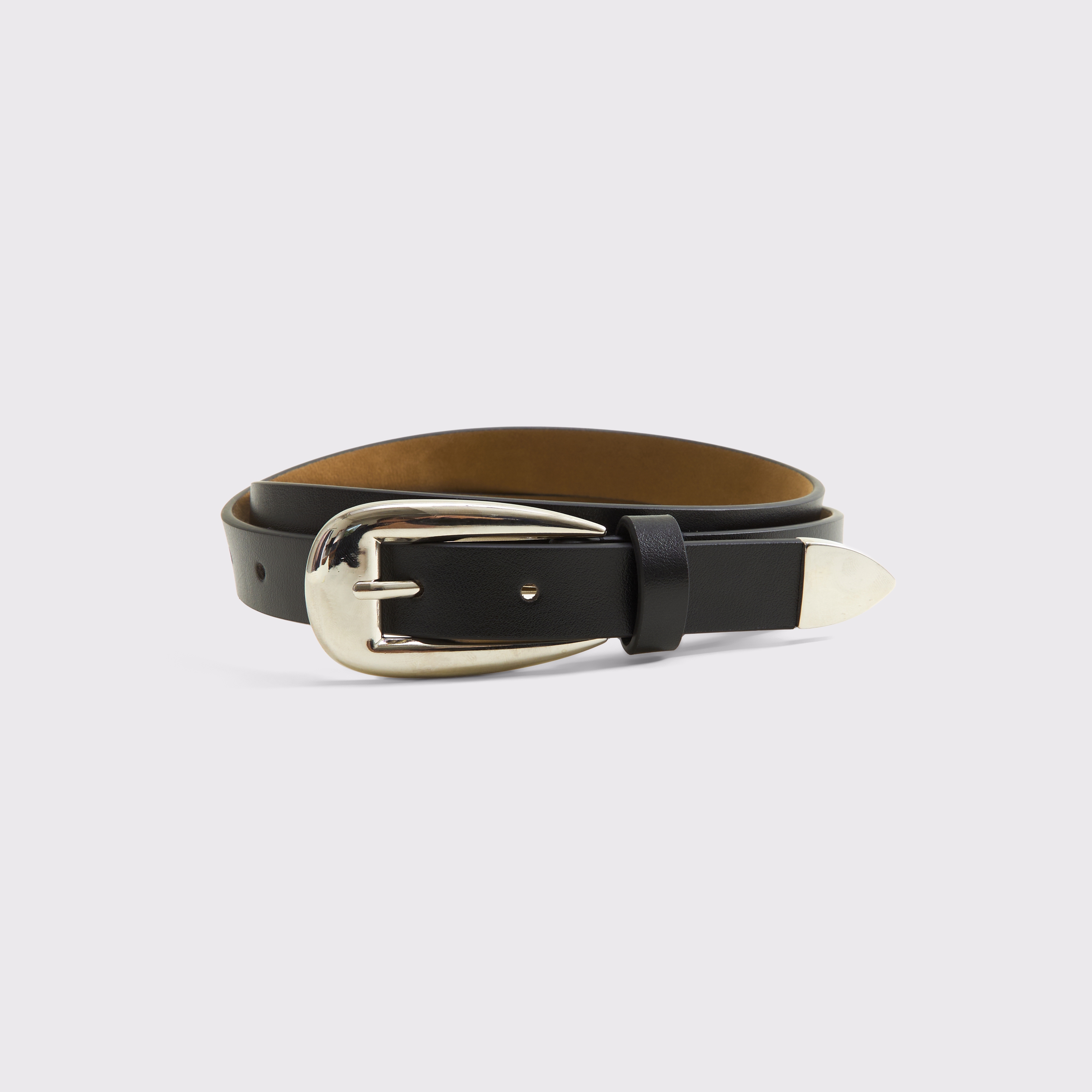 小物 ANCELLM LEATHER BELT ANCELLM】BUTTON STUD LEATHER BELT - BLACK