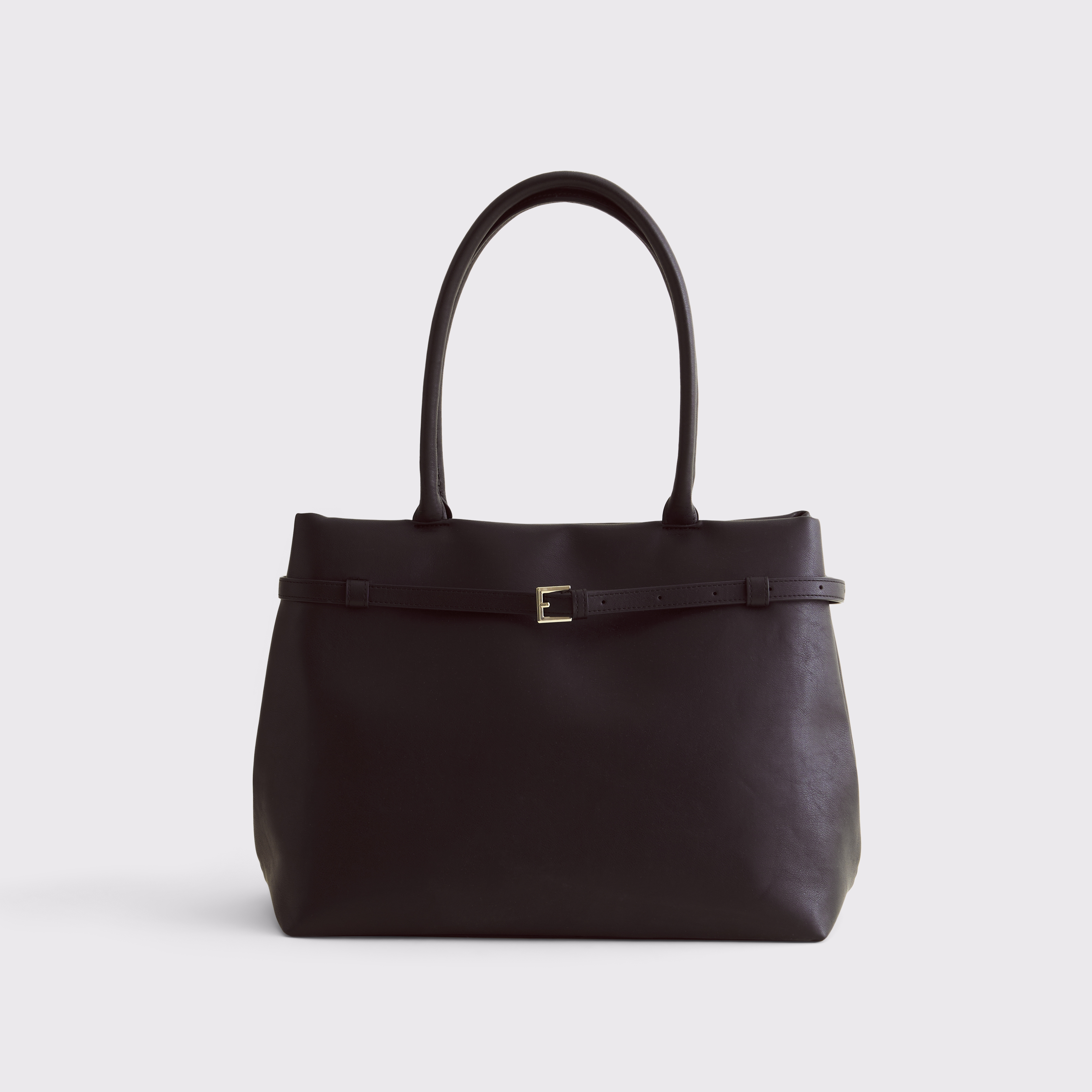 Abercrombie & Fitch Modern Belted City Tote Bag In Black