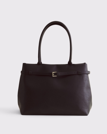 Modern Belted City Tote Bag
