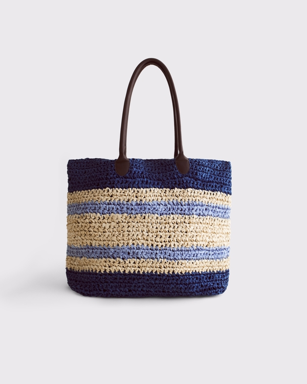 Striped Resort Tote Bag, Blue Stripe view 2