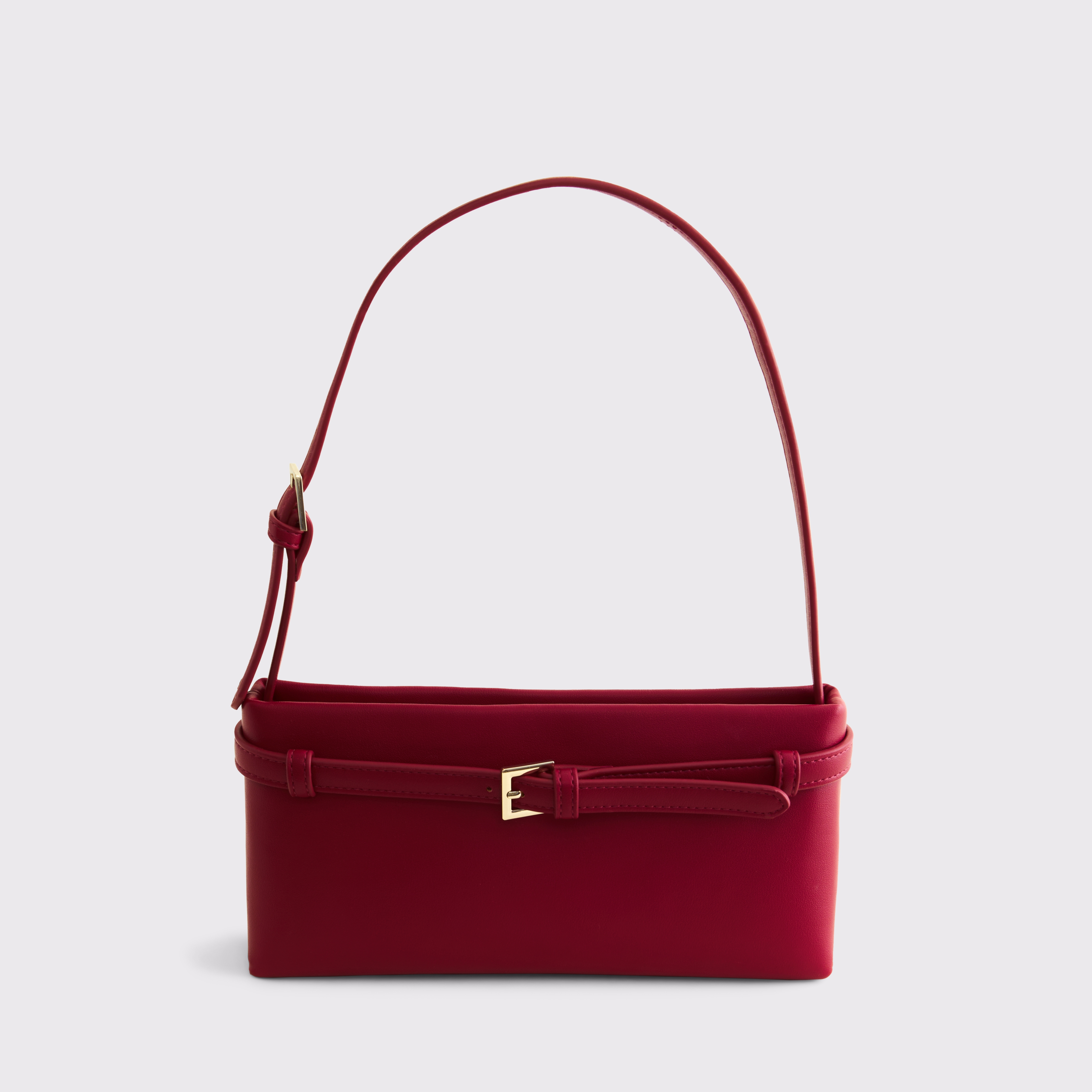【PALEJADE】Leather Belted Shoulder Bag PaleJade] Leather Belted Shoulder Bag (2 Colors)