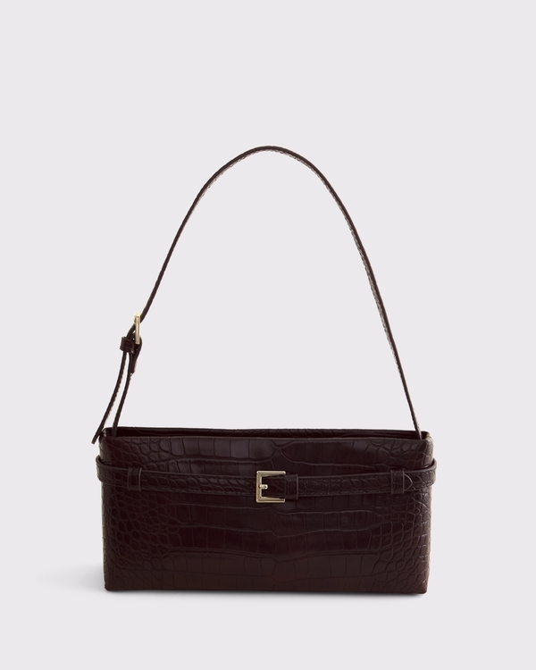 Belted Shoulder Bag, Dark Coffee Pattern view 1