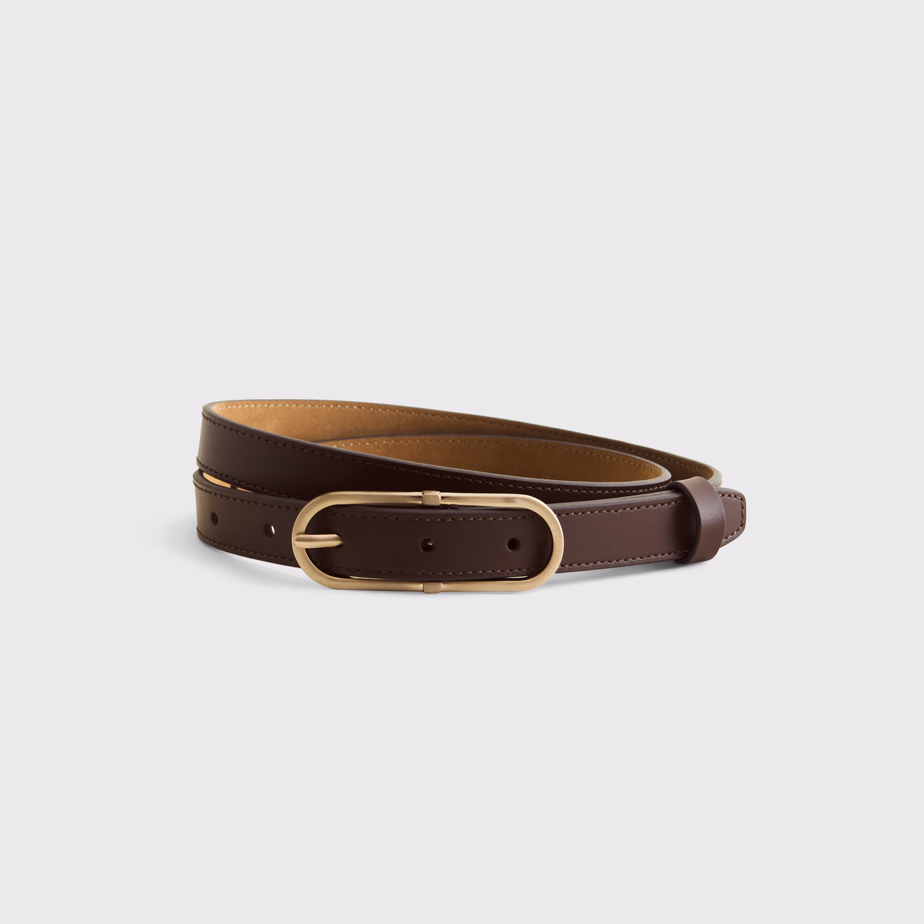 Abercrombie & Fitch Oval Buckle Belt In Brown