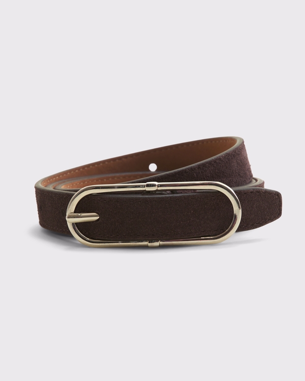 Oval Buckle Belt, Dark Coffee view 1