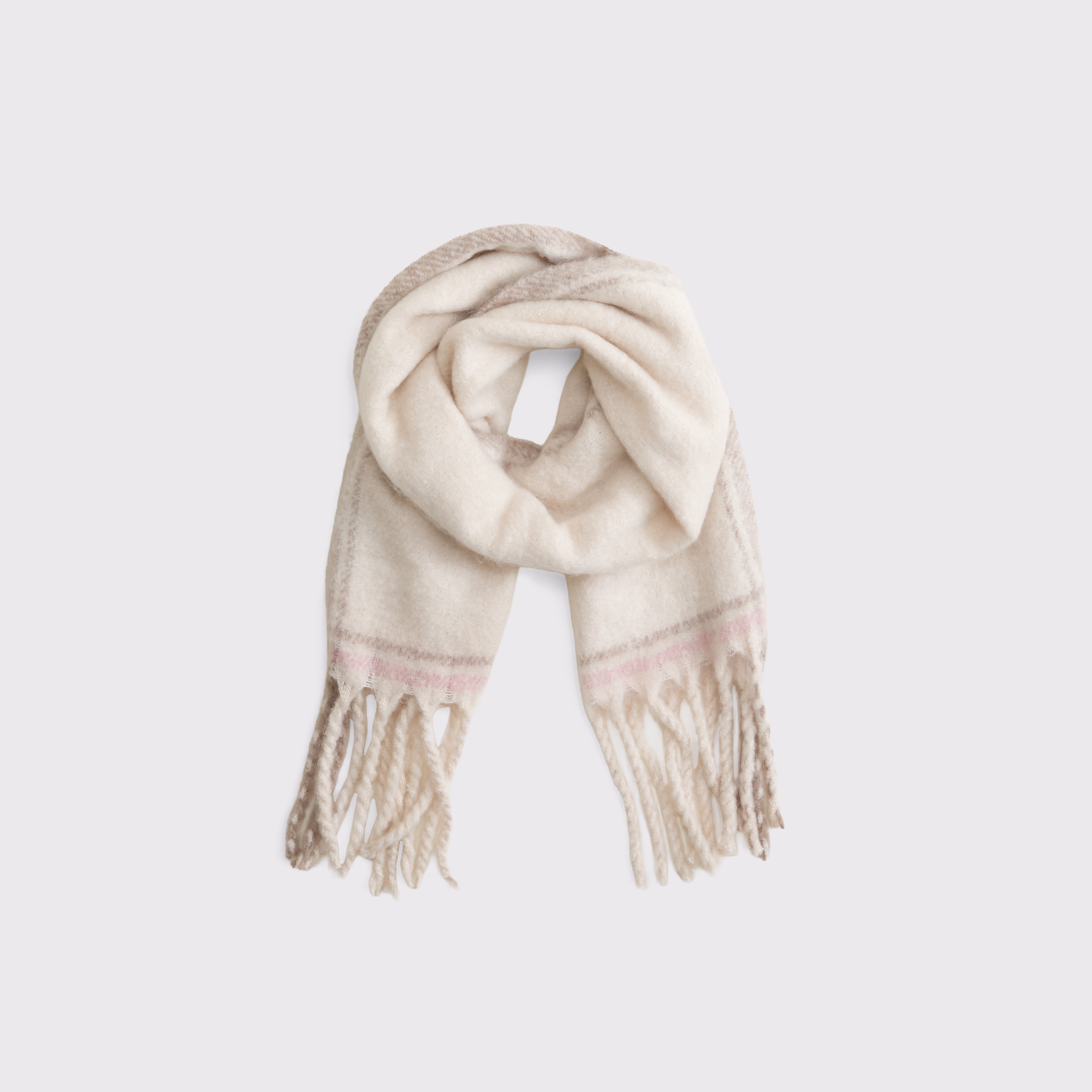 Abercrombie & Fitch Fuzzy Scarf In White