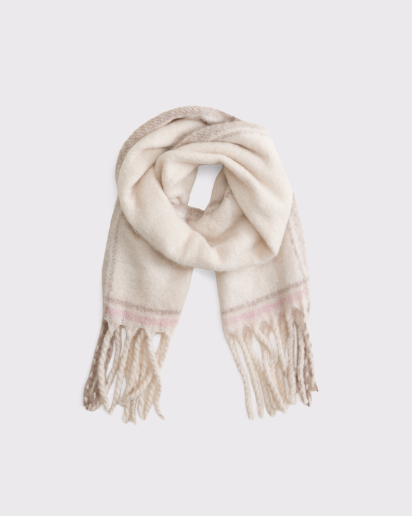 Fuzzy Scarf, Cream view 1