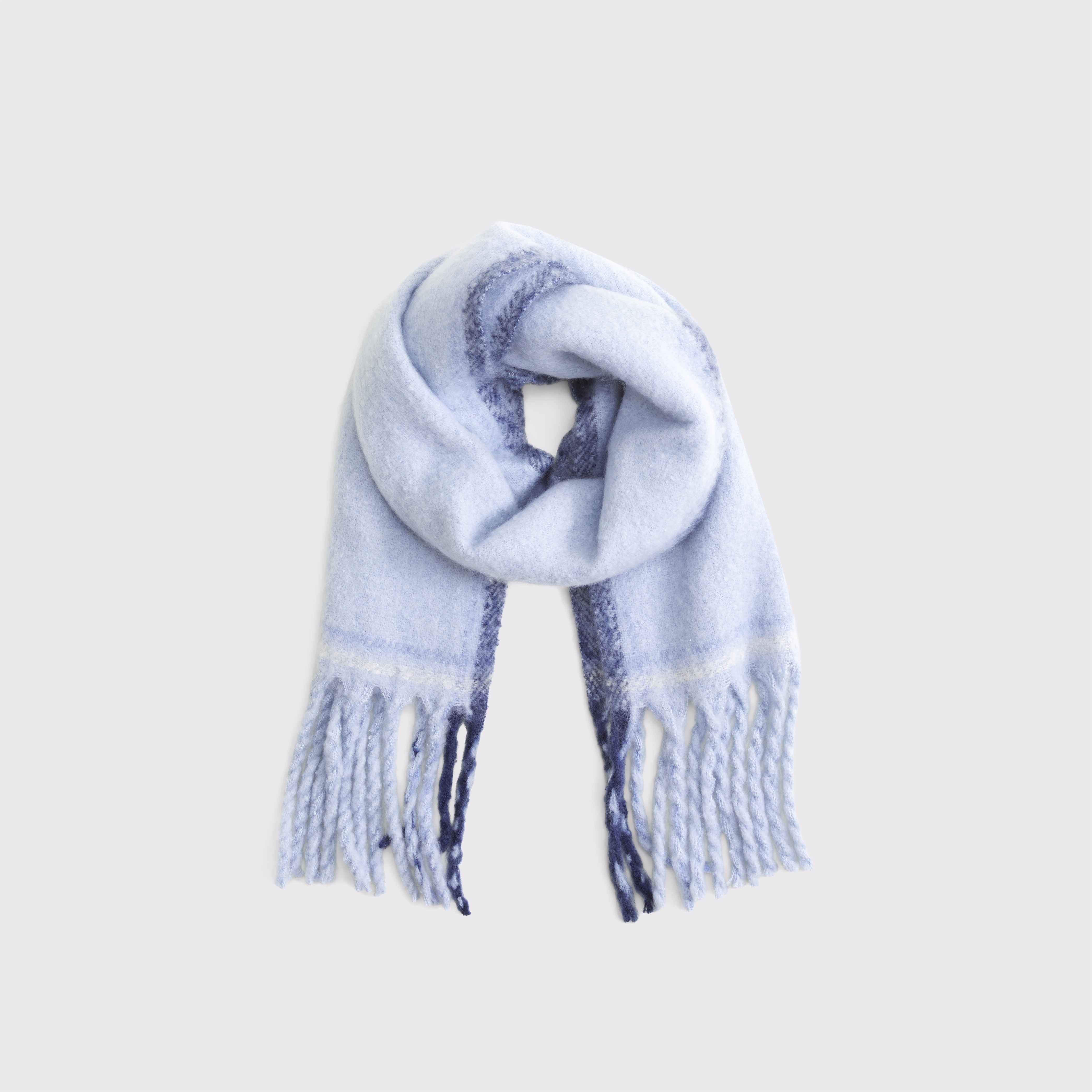 Abercrombie & Fitch Fuzzy Scarf In Blue