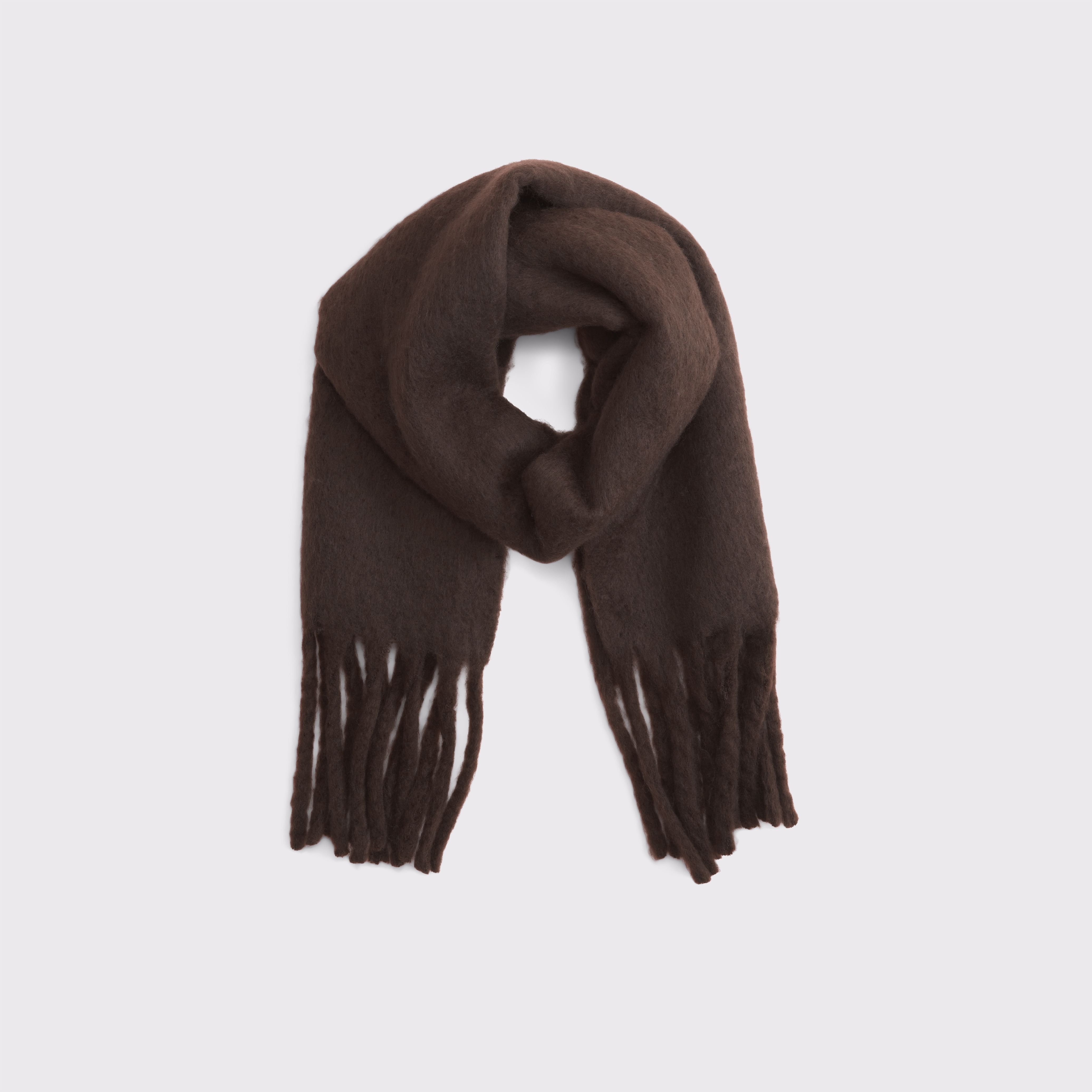 Abercrombie & Fitch Fuzzy Scarf In Brown