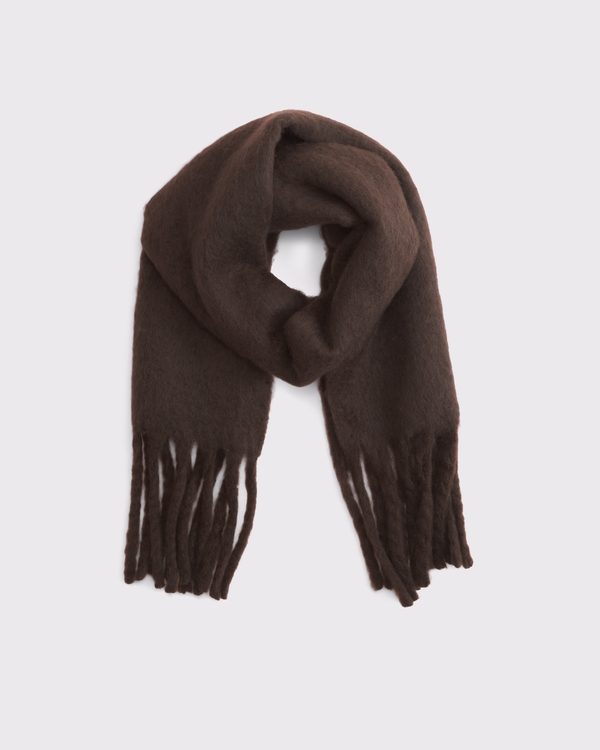 Fuzzy Scarf, Dark Coffee view 1