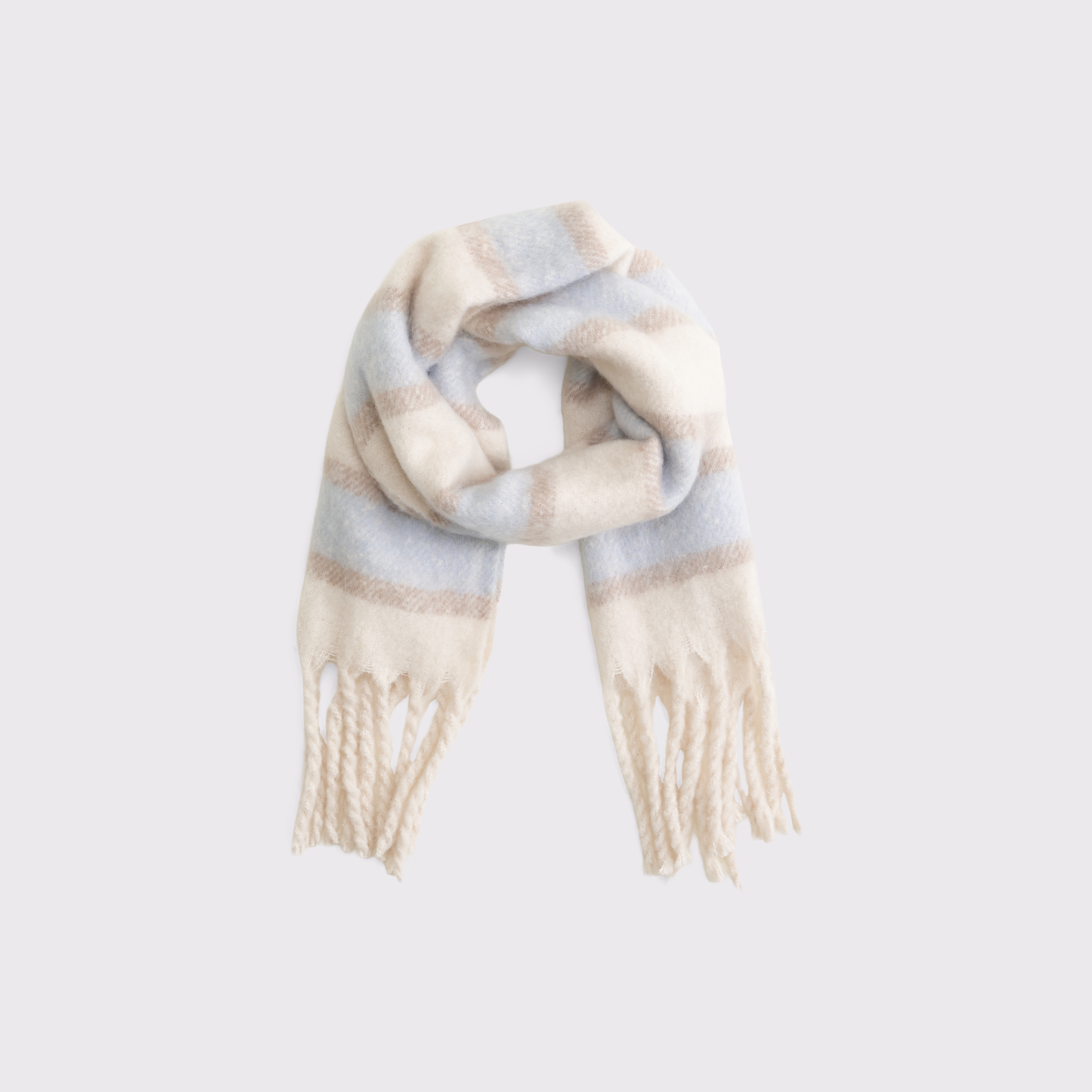 Abercrombie & Fitch Fuzzy Scarf In White