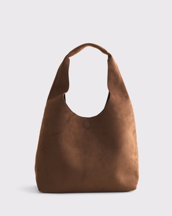 Ryder Medium Vegan Suede Tote Bag - Moka