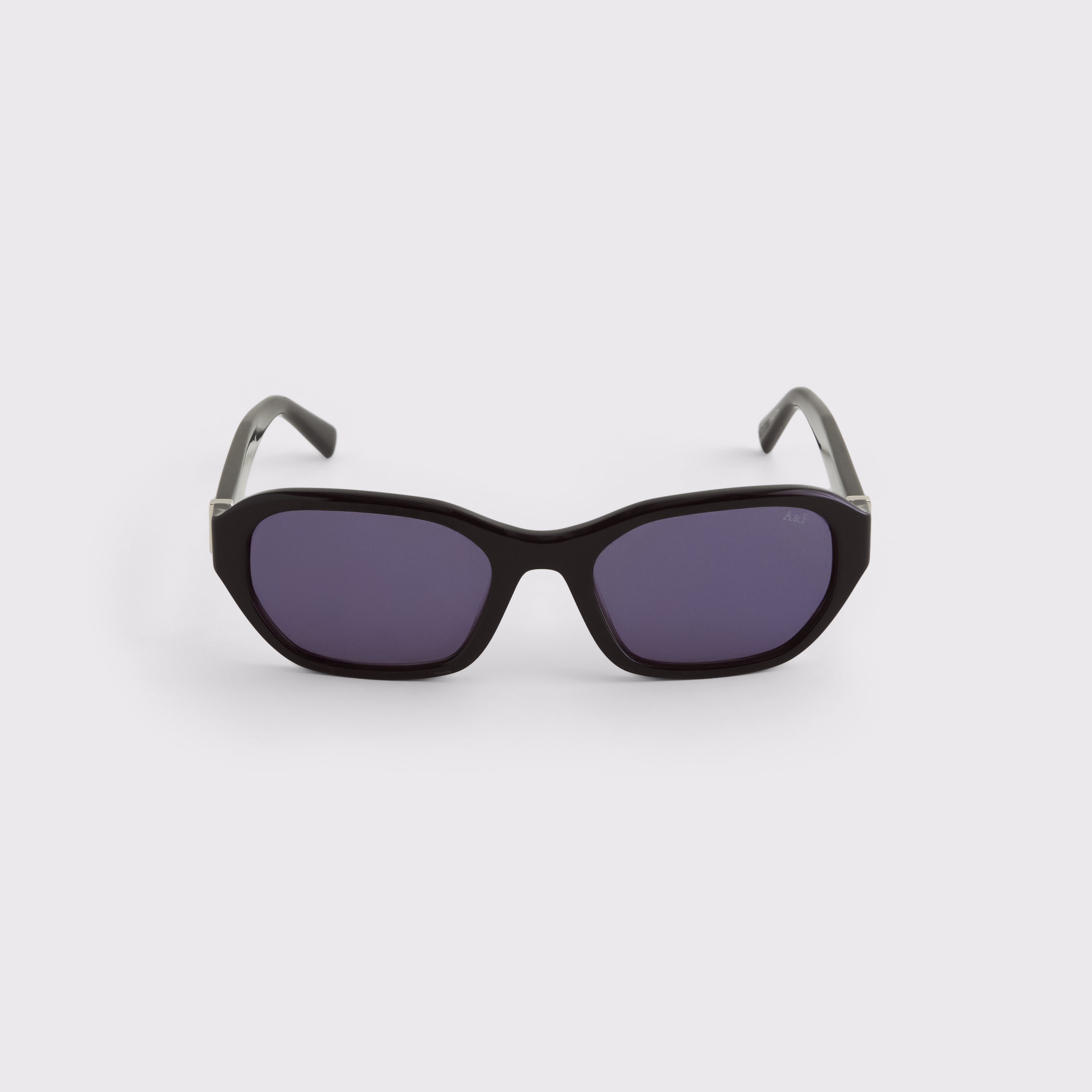 Abercrombie & Fitch Angled Rectangular Sunglasses In Black