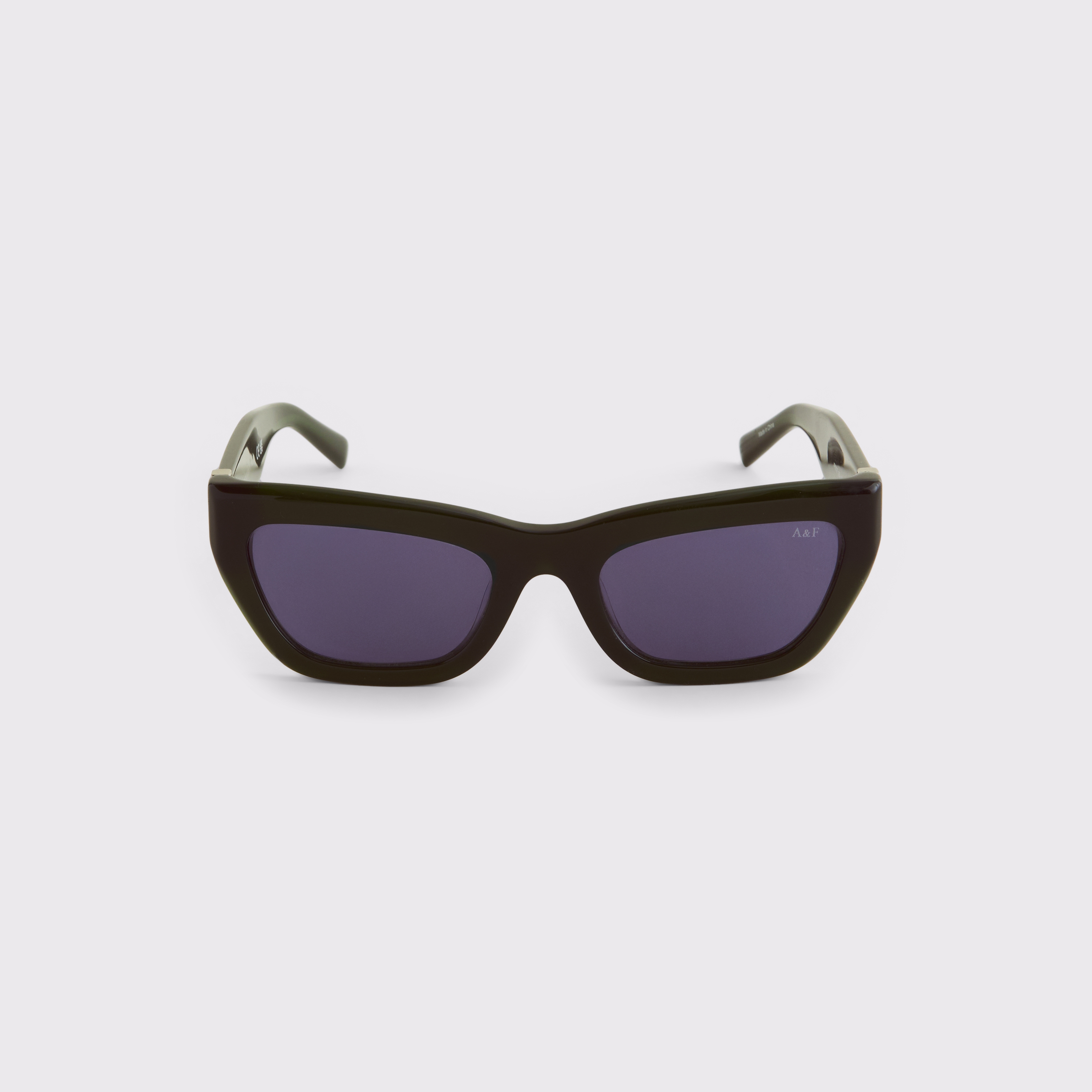 Женские солнцезащитные очки Abercrombie & Fitch Narrow Cat Eye Sunglasses, цвет: Зелёный / Дымчатый — фото 1