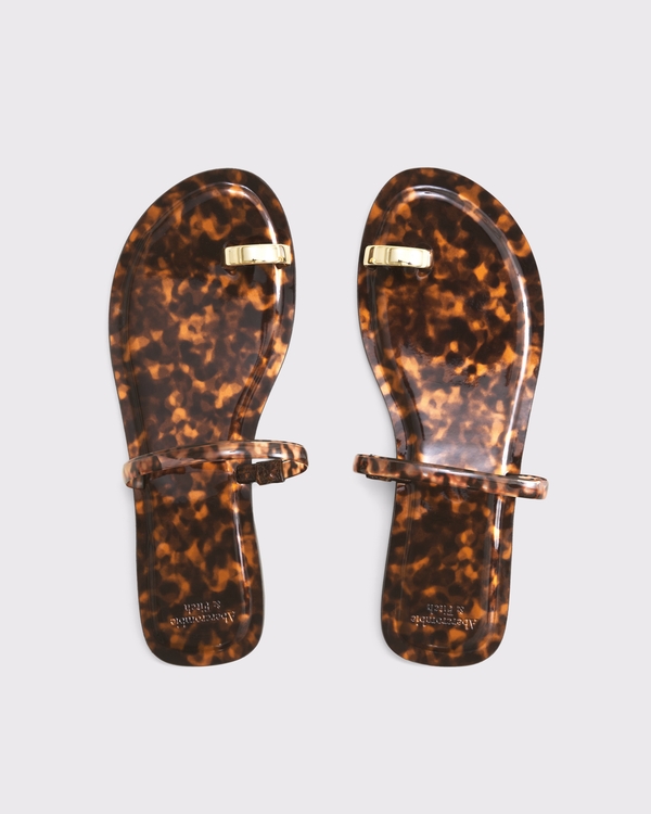Toe-Loop Sandals, Tortoise view 1