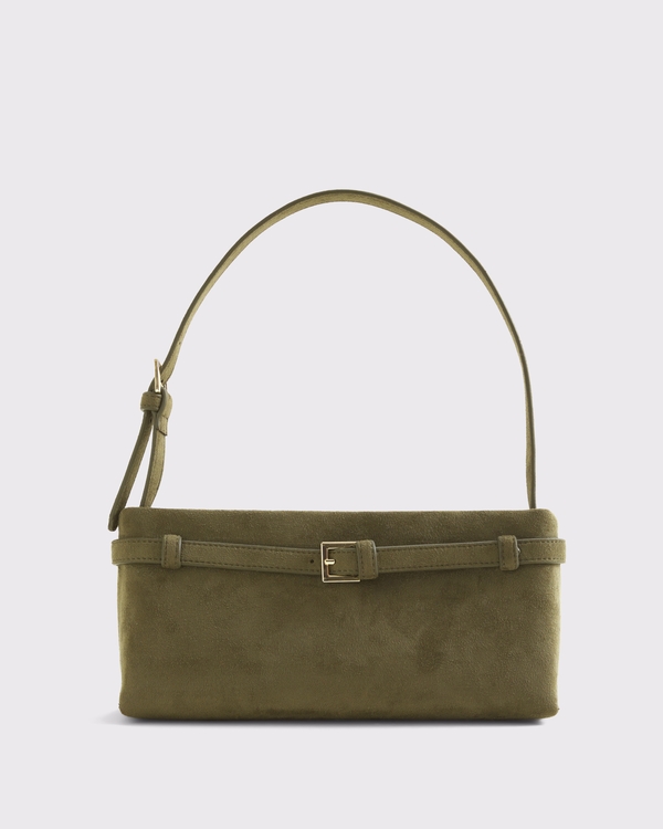 Belted Shoulder Bag, Green view 1