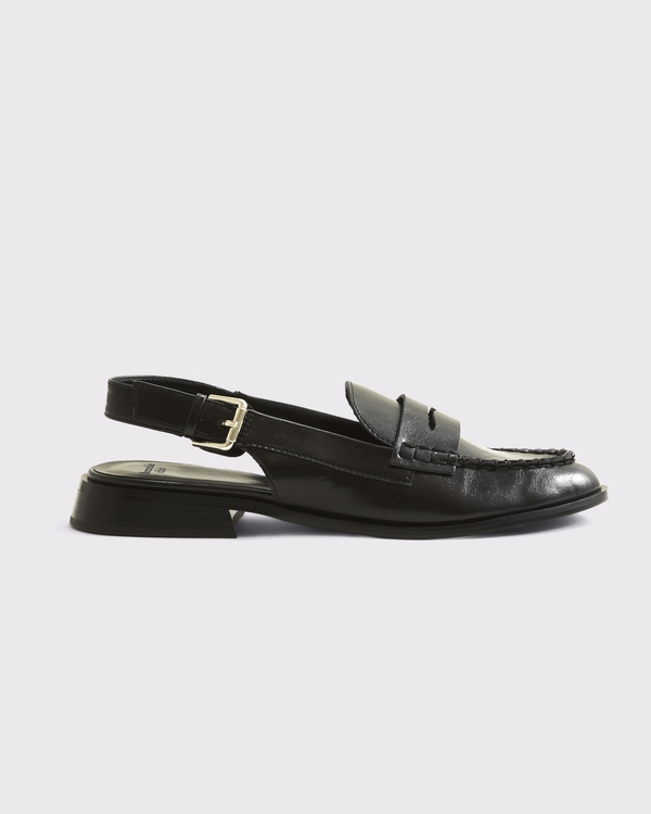 Slingback Loafers, Black view 1