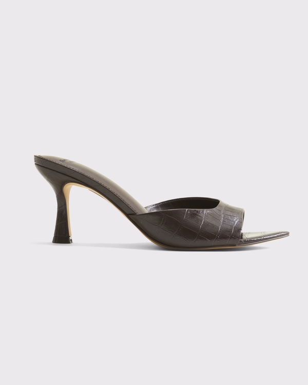 Slip-On Mule Heels, Dark Brown view 1