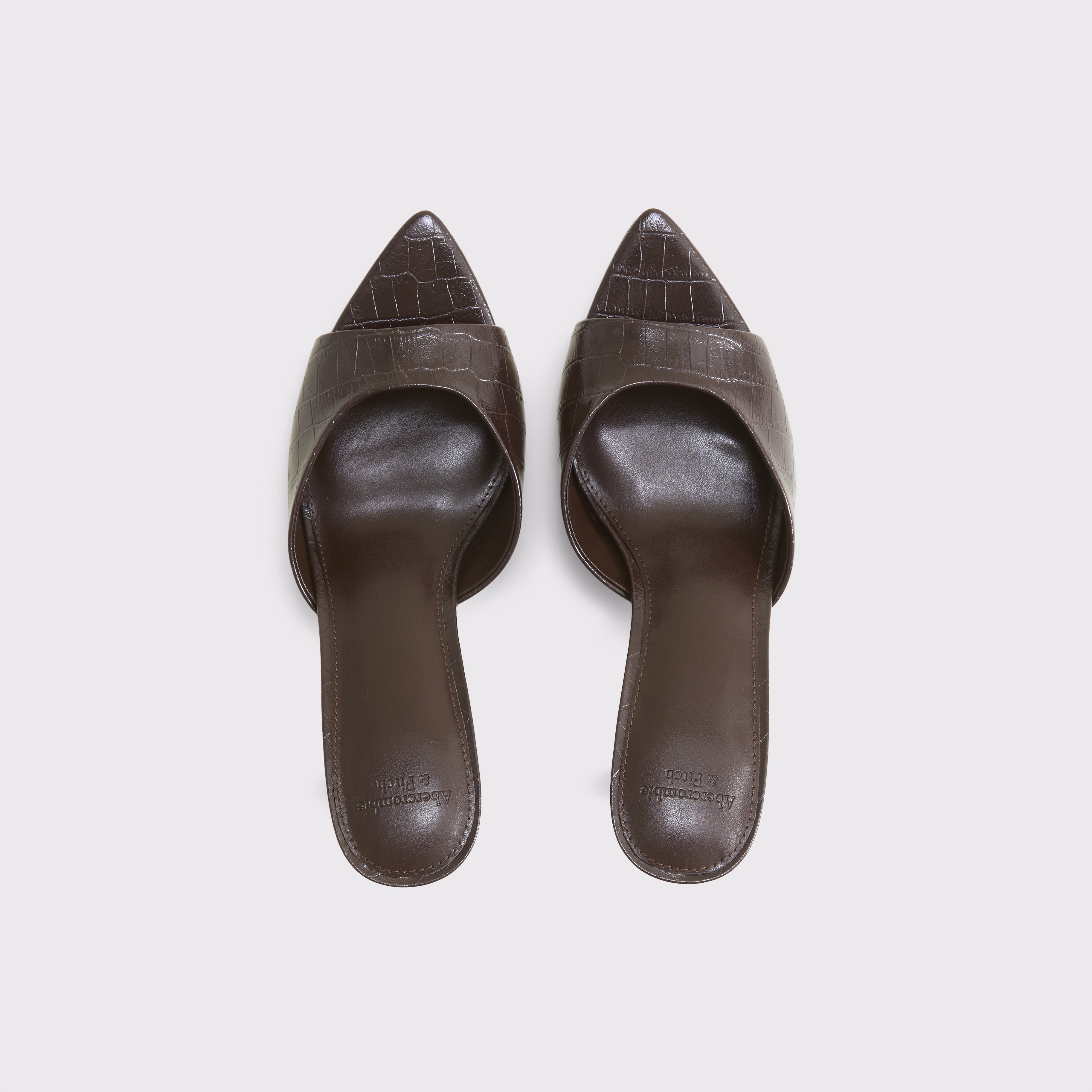 Abercrombie & Fitch Slip-on Mule Heels In Brown