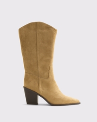 Western Vegan Suede Boots
