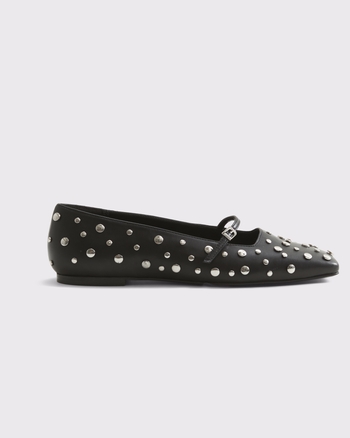Mary Jane Square-Toe Flats