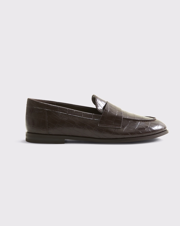 Croc Loafers, Dark Brown view 1