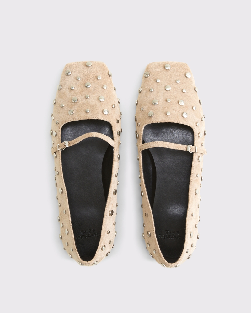 Mary Jane Square-Toe Flats