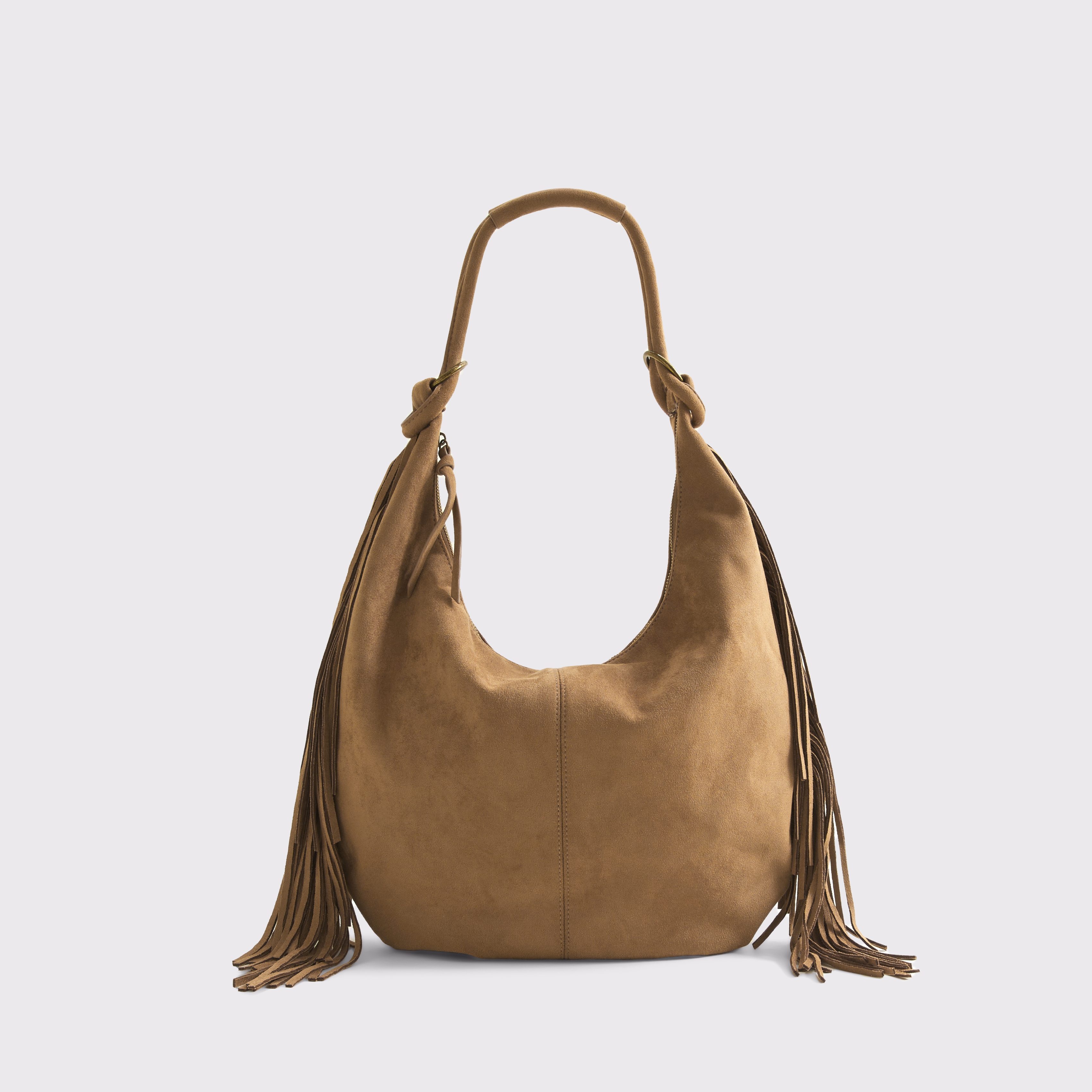 Abercrombie & Fitch Fringe Boho Bag In Brown