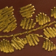 light brown embroidered