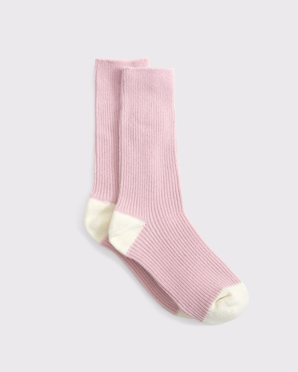 A&F Lounge Socks, Light Pink view 1