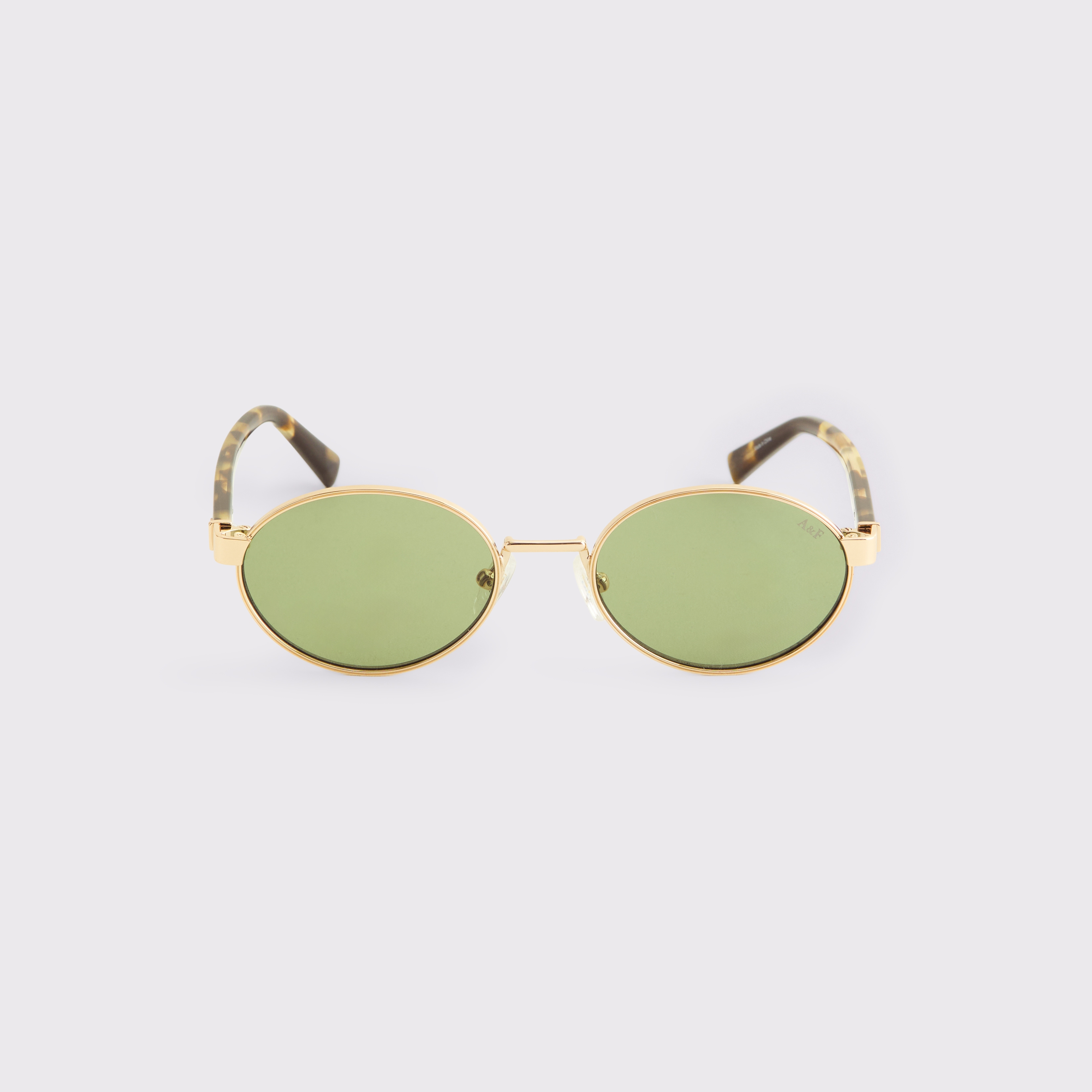 Abercrombie & Fitch Wire Frame Oval Sunglasses In Gold