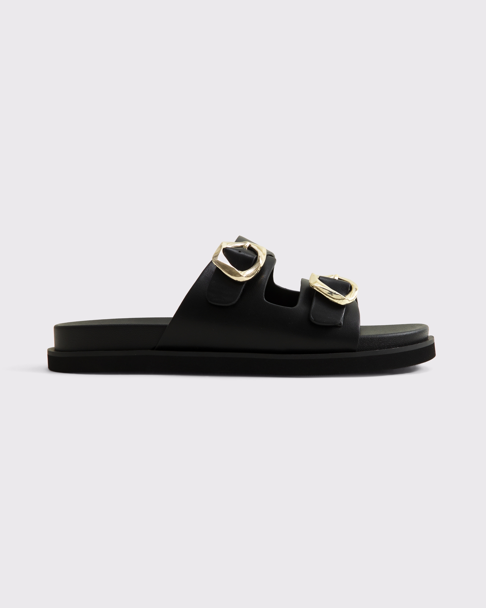 Hardware Footbed Slide Sandals