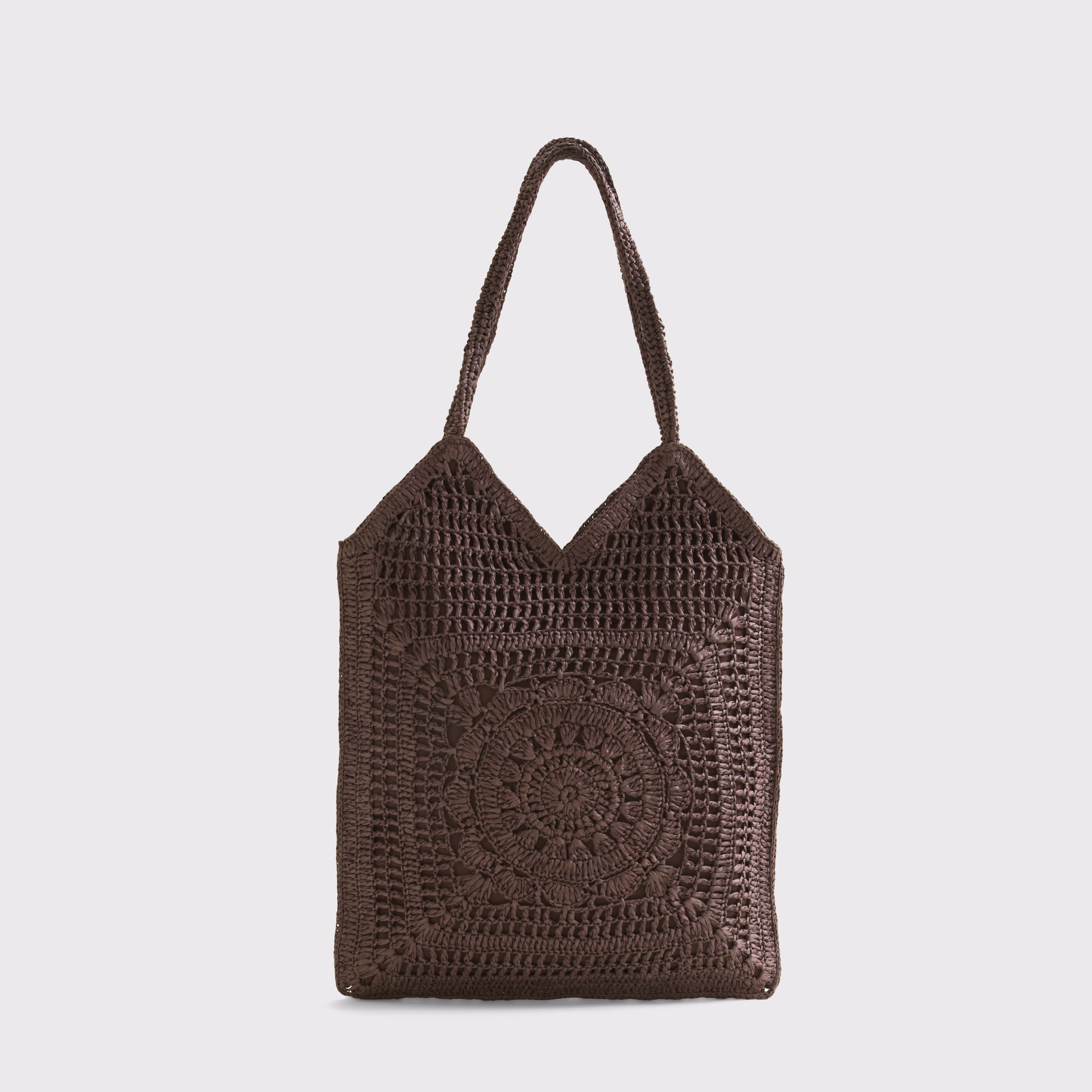 Abercrombie & Fitch Raffia Resort Tote Bag In Brown