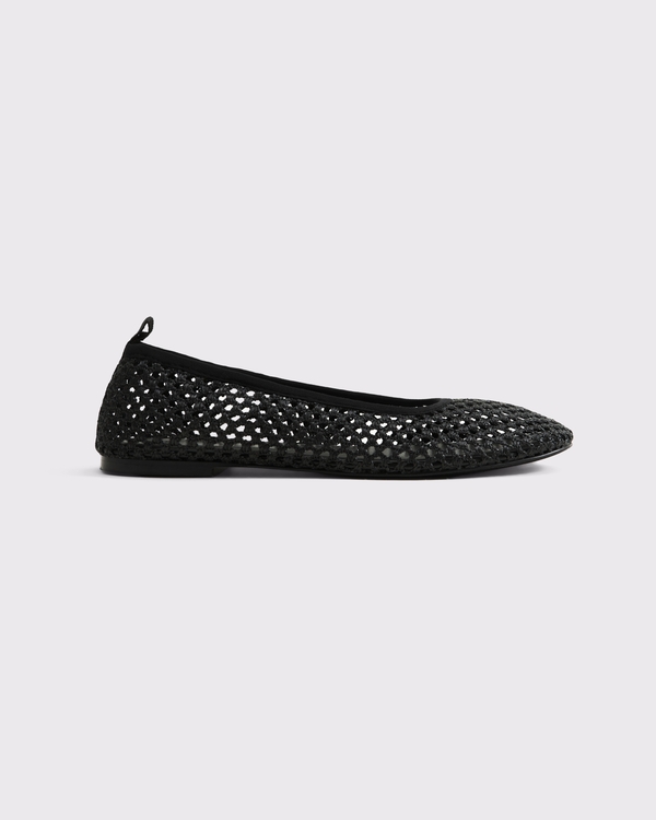 Woven Balletic Flats, Black view 1