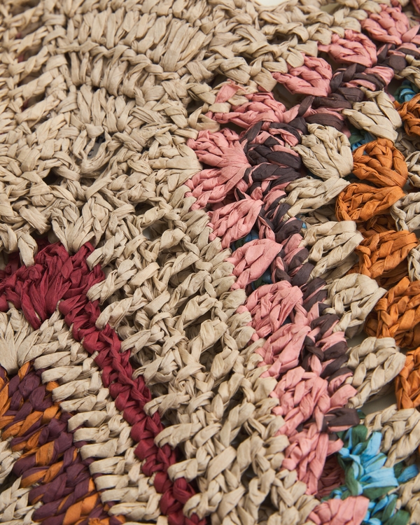 Straw Resort Tote Bag, Multicolor view 2