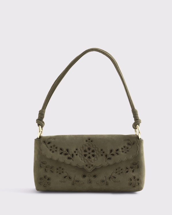 Cutwork Shoulder Bag, Ivy Green view 1
