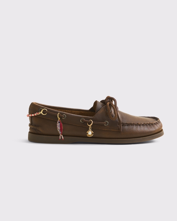 Sperry Authentic Original Women's 2-Eye Boat Shoe, Dark Brown view 2