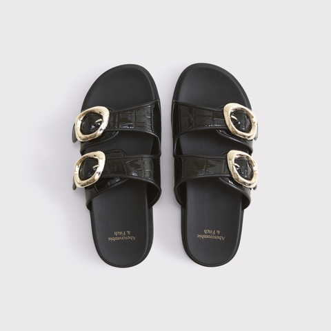Женские сандалии Abercrombie & Fitch Embossed Crocodile Slide Sandals