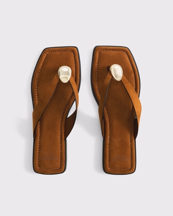 Hardware Accent Thong Sandal from Abercrombie & Fitch - $75