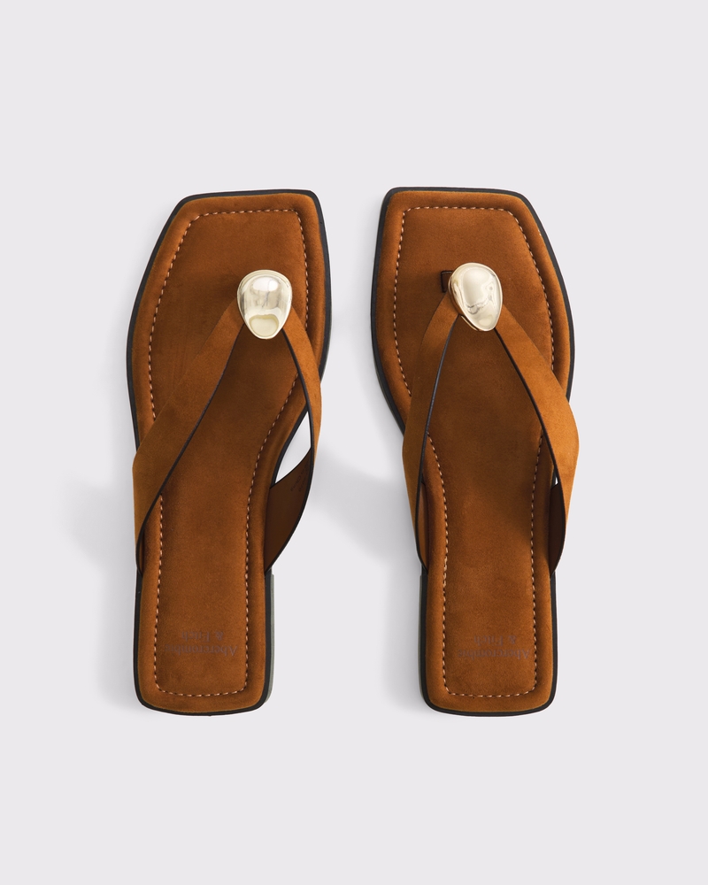 Hardware Accent Thong Sandal