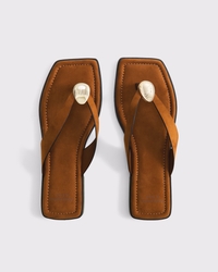 Hardware Accent Thong Sandal