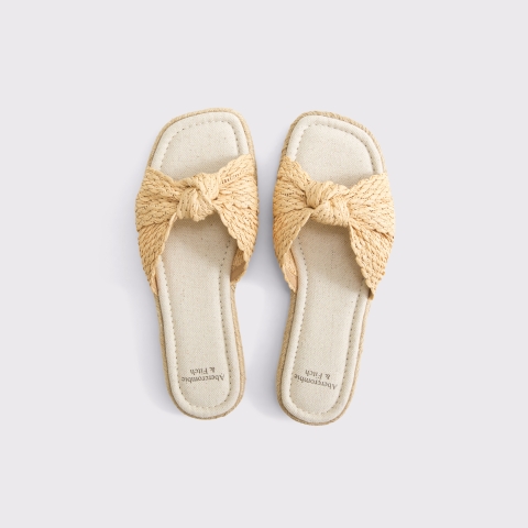 Женские сандалии Abercrombie & Fitch Knotted Espadrille Slide Sandals