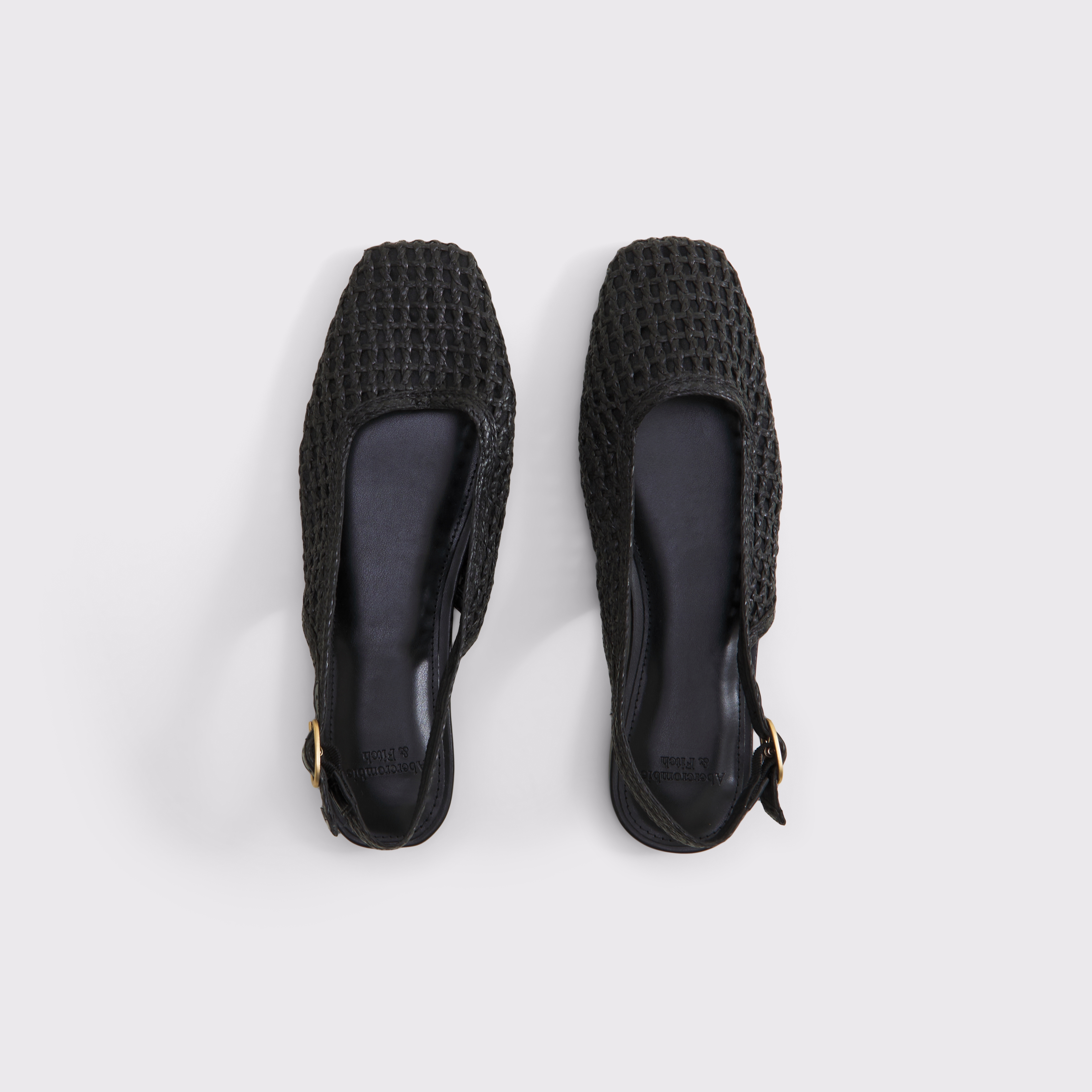 Женские сумки Abercrombie & Fitch Raffia Square-Toe Slingback Flat — фото 3