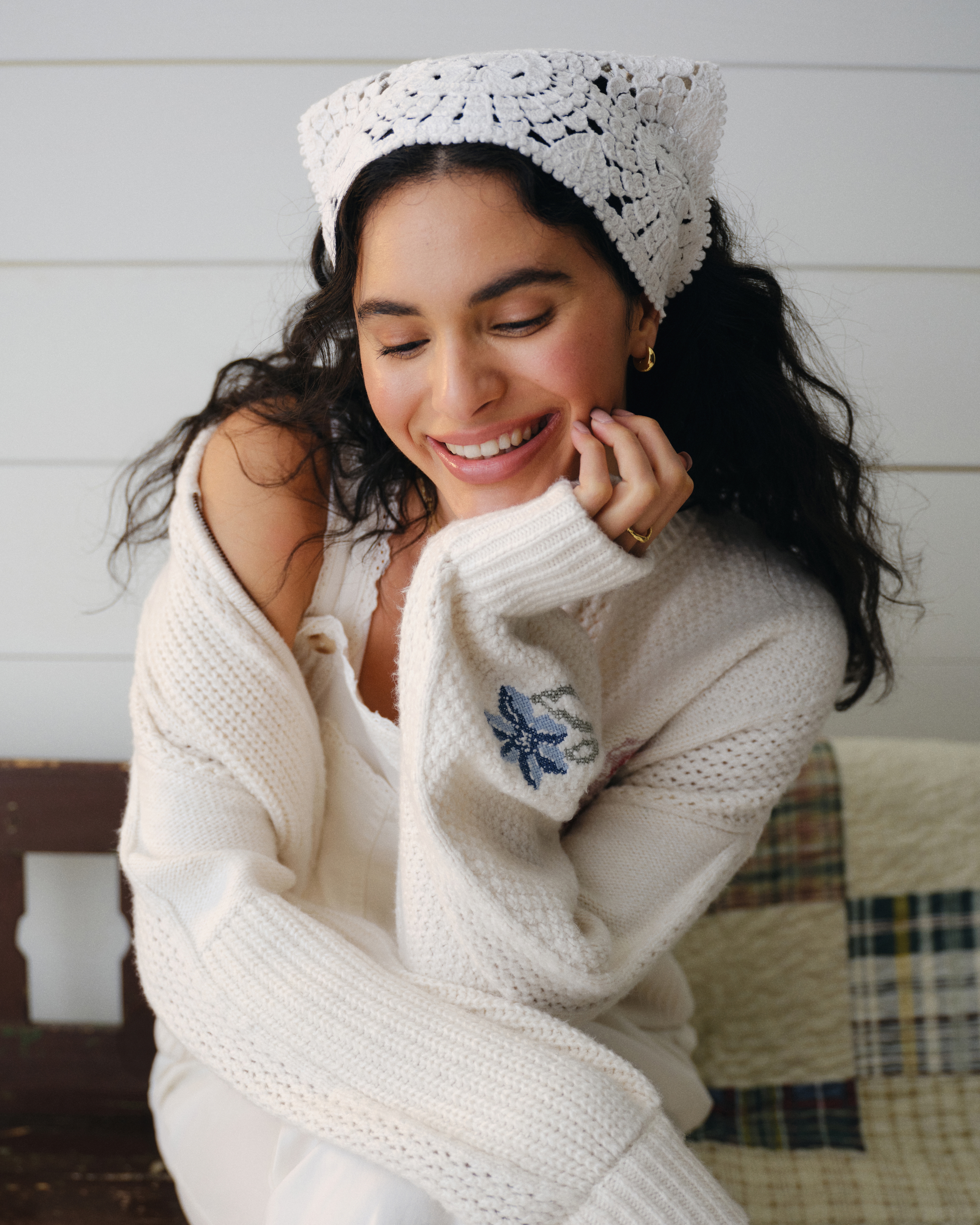 Abercrombie & Fitch Crochet-Style Headscarf — фото 3