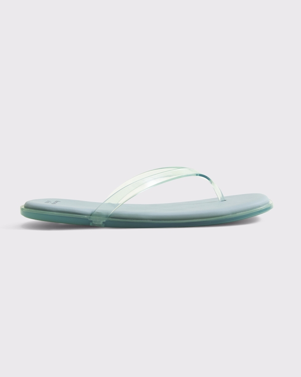 Jelly Flip-Flop Sandals, Teal view 2