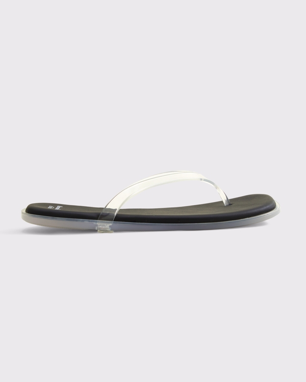 Jelly Flip-Flop Sandals, Black view 2