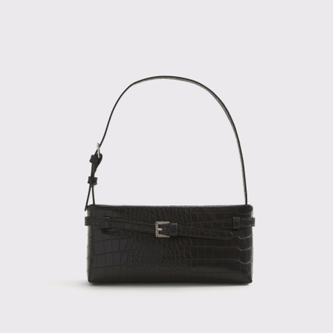 Женские сумки Abercrombie & Fitch Croc-Embossed Belted Shoulder Bag