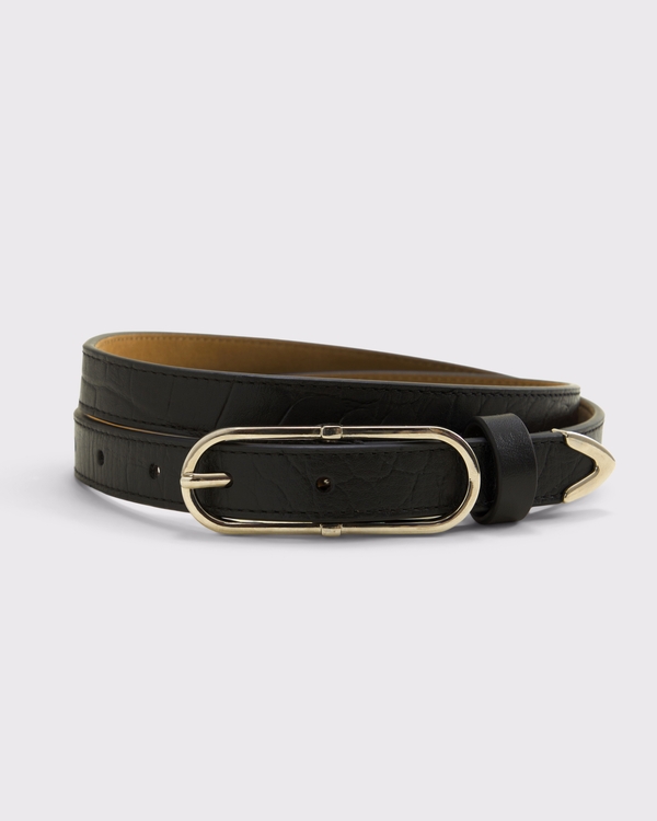 Leather Belt, Black Pattern view 1